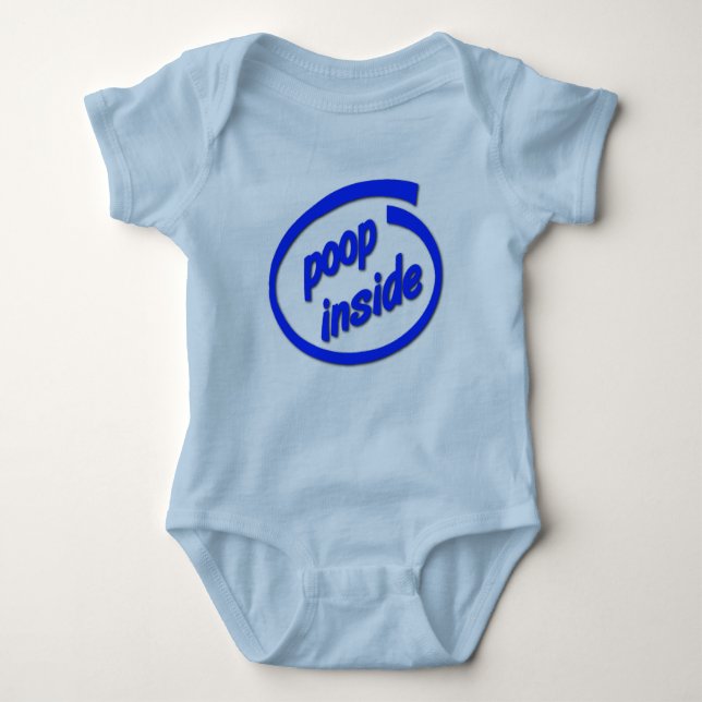 Body Para Bebê Poop Inside Engraçado Bebê Infante Romper (Frente)