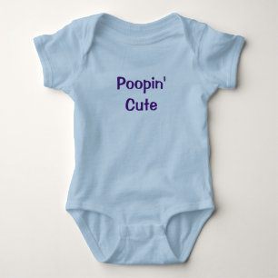 Body Para Bebê Poopy, Engraçado, Engraçado, Menino Azul Romper,