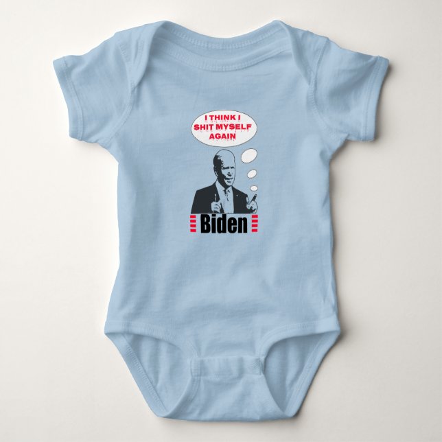 Body Para Bebê Poopy Pants Biden (Frente)