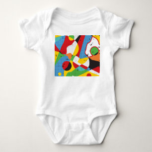 Body Para Bebê Pop, Minimalismo vibrante.
