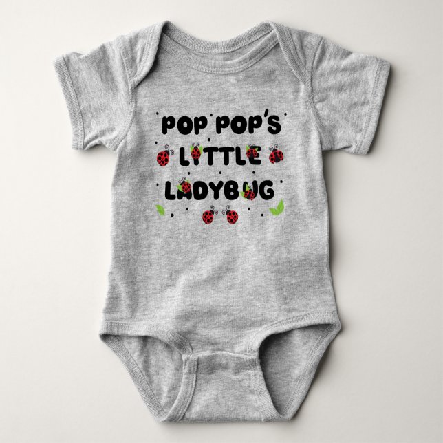 Body Para Bebê Pop Pop Ladybug - Cueca (Frente)