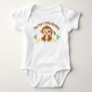 Body Para Bebê Pop Pop Pequeno Macaco