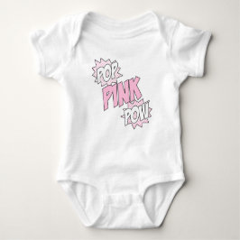 Body Para Bebê Pop Rosa - Fita Bebê Jersey Bodyfit (Branco)