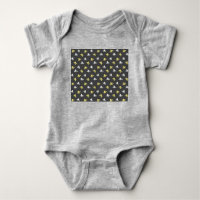 Popcorn Baby Bodydress (Cinza Escura e Amarelo de