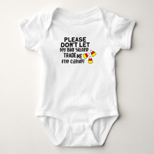 Body Para Bebê Por Favor Não Deixe Minha Irmã Mais Velha Me Vende