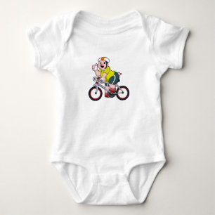 Body Para Bebê Porco com Bicicleta & Capacete