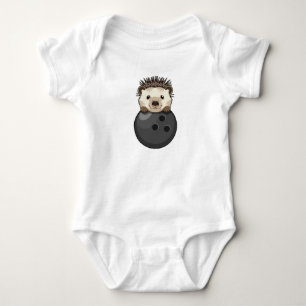 Body Para Bebê Porco na Boliche com Bola de boliche