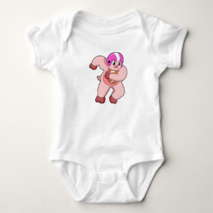 Body Para Bebê Porco no futebol