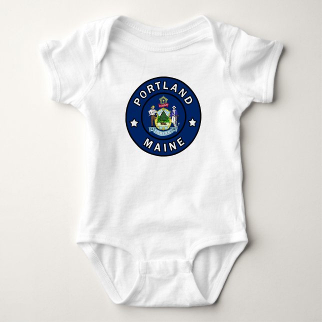 Body Para Bebê Portland Maine (Frente)