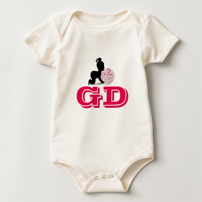 Body Para Bebê Posição Personalizada Do Netball Player (Frente)