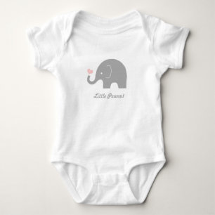 Body Para Bebê Pouco Bodysuit do bebê do elefante do amendoim,
