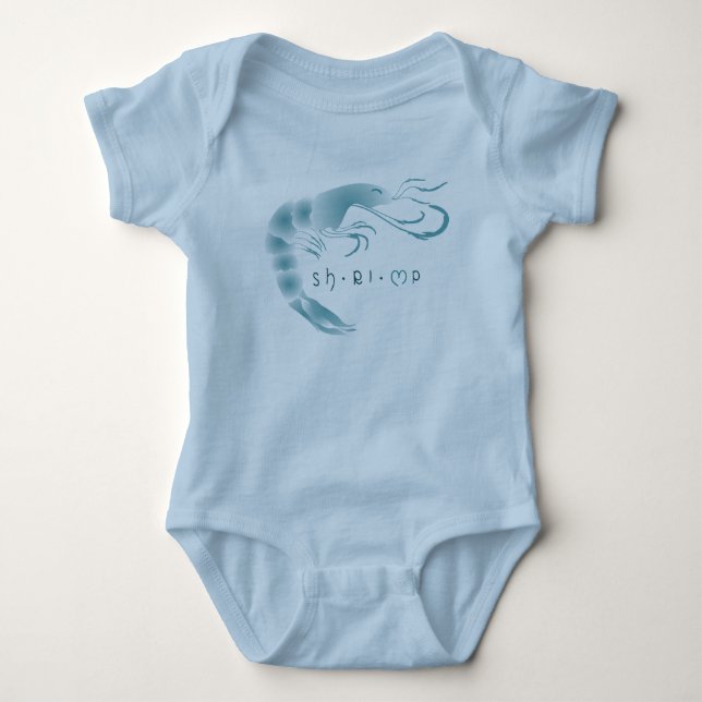 Body Para Bebê pouco shirmp (Frente)