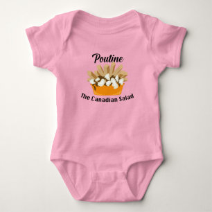 Body Para Bebê Poutine, A Salada Canadiana - Bebê Jersey Bodycase