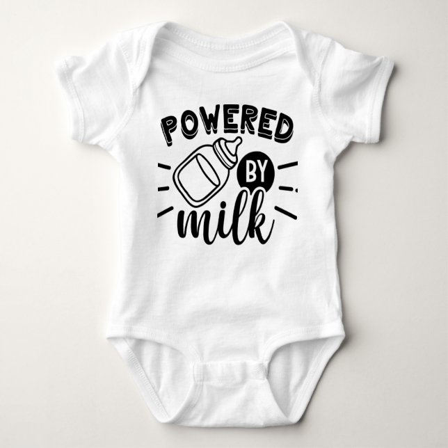 Body Para Bebê Powered by milk Baby Bodycase - Chá de fraldas eng (Frente)