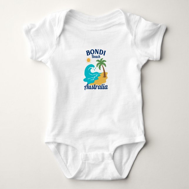 Body Para Bebê Praia Bondi (Frente)