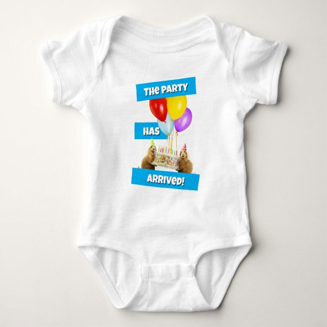Body Para Bebê Prairie Dog Birthday Party (Frente)