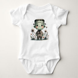 Body Para Bebê Precioso Baby Frankenstein com flores selvagens |