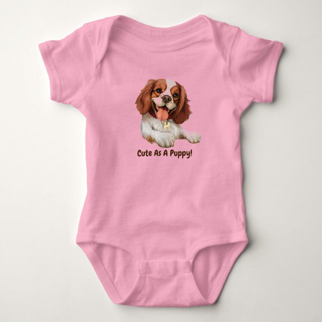 Body Para Bebê Precioso Puppy Baby One-Piece Jumper Bodyfit (Frente)