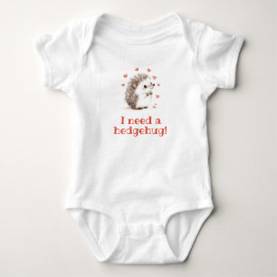 Body Para Bebê Preciso De Um Hedgehug, Unisex Hedgehog