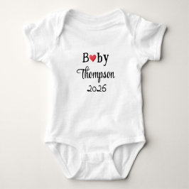 Body Para Bebê Pregnancy Announcement Idea, Personalized w. Name,