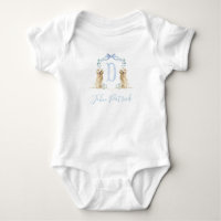 Preppy Southern Blue Dog Chá de fraldas Baby
