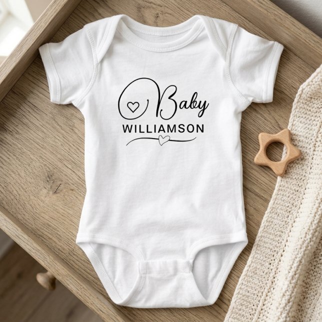 Body Para Bebê Presente de Anúncio de Gravidez - Nome Personaliza (custom pregnancy announcement bodysuit, personalized baby name reveal outfit)