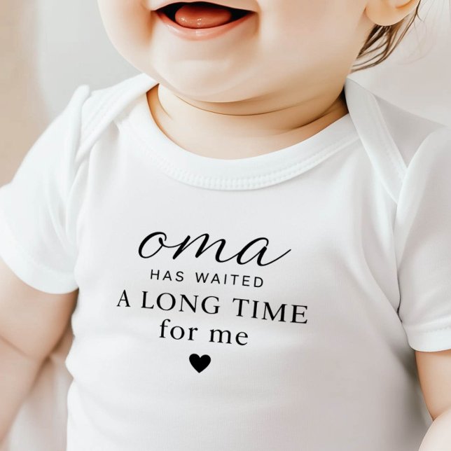Body Para Bebê Presente de Bodysuit Oma Esperou (Criador carregado)