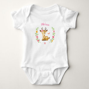 Body Para Bebê Presente de Chá de fraldas de veados personalizado