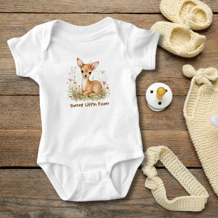 Body Para Bebê Presente de Flores Silvestres com Monograma Person