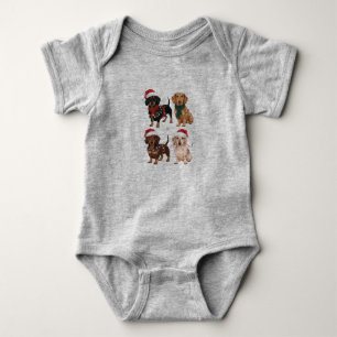 Body Para Bebê Presente de Natal para Mãe de Dachshund Amante do
