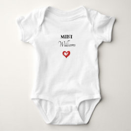 Body Para Bebê Presente de nome de família personalizado, mini + 