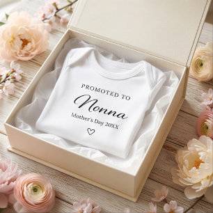 Body Para Bebê Presente de Revelação de Gravidez no Dia das Mães