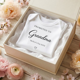 Body Para Bebê Presente de Revelação de Gravidez no Dia das Mães 