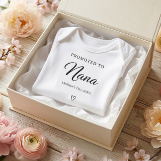 Body Para Bebê Presente de Revelação de Gravidez no Dia das Mães