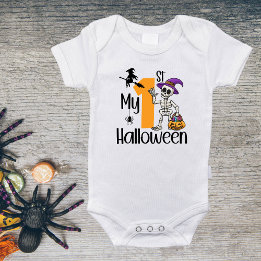 Body Para Bebê Presente de Roupa Assustadora Fantasia Fofa Meu 1º