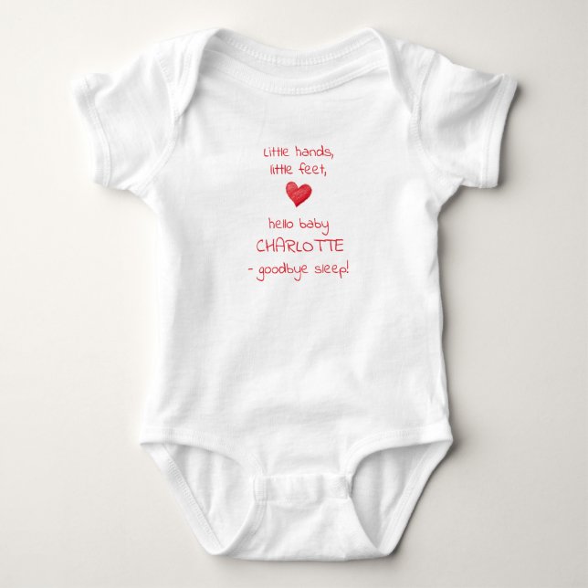 Body Para Bebê Presente Divertido e Personalizado para Bebê, Olá  (Frente)