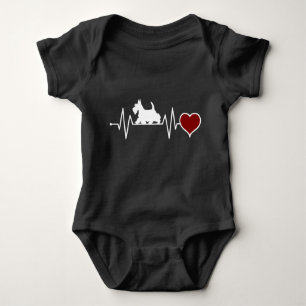 Body Para Bebê Presente do "Heartbeat Scottish Terrier Scottie Do