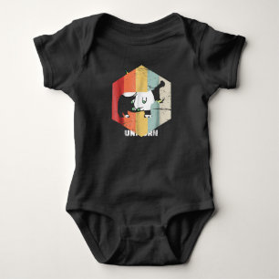 Body Para Bebê Presente do Vintage Retro Hipopotamus