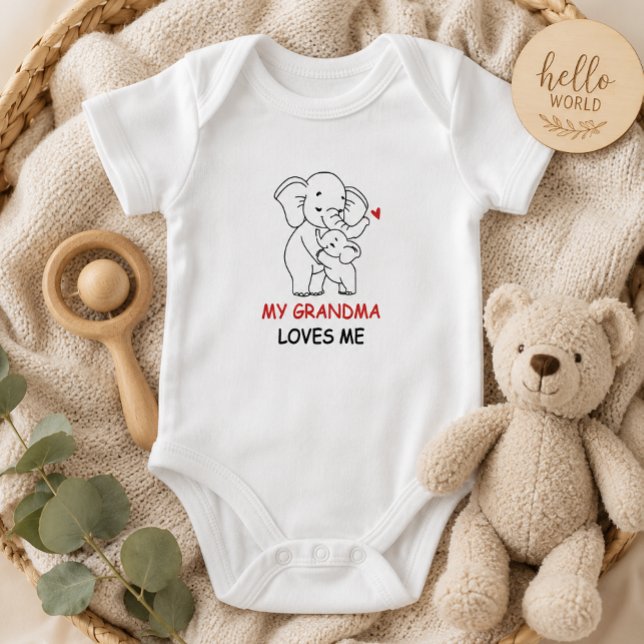 Body Para Bebê Presente para a Nova Vovó Meu Vô Lhe Ama  (Criador carregado)