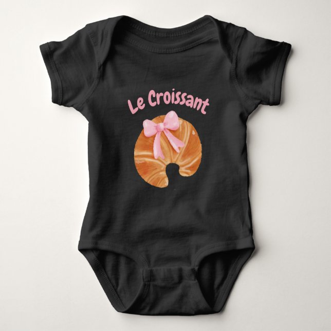 Body Para Bebê Presente para Chá de Bebê Laço Le Croissant Coquet (Frente)
