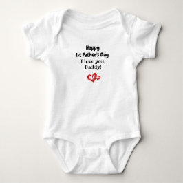 Body Para Bebê Presente para o primeiro Dia dos Pais, eu amo você