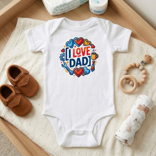 Body Para Bebê Presente para Pai de Recém-Nascido Fofo   Eu Amo P