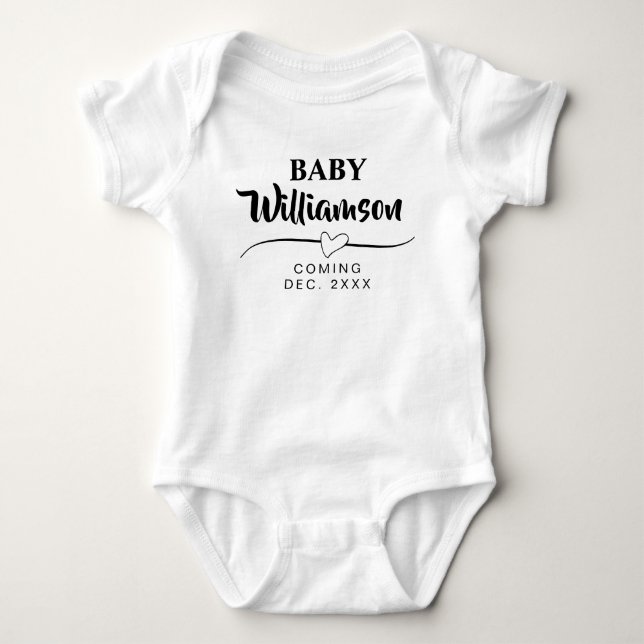 Body Para Bebê Presente para Recém-Nascido - Anúncio Personalizad (Frente)