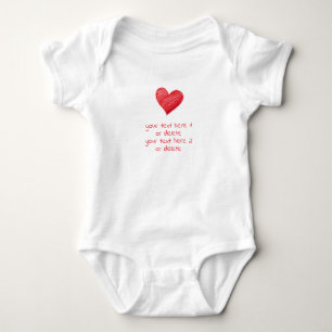 Body Para Bebê Presente Personalizado com Mensagem Própria, Coraç