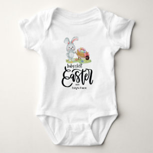Body Para Bebê Presente personalizado de bebê Páscoa - Primeira P