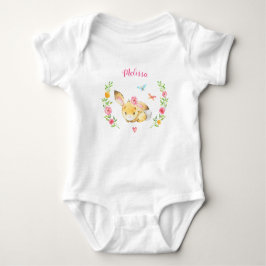 Body Para Bebê Presente Personalizado de Chá de Bebê Bunny Menina