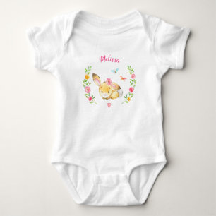 Body Para Bebê Presente Personalizado de Chá de Bebê Bunny Menina