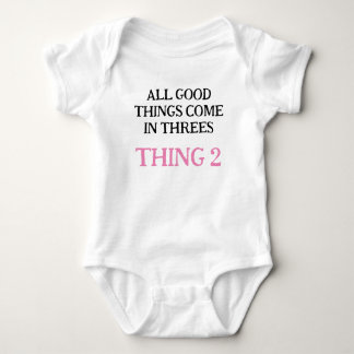 Body Para Bebê Presente personalizado de tripletes, número de alt