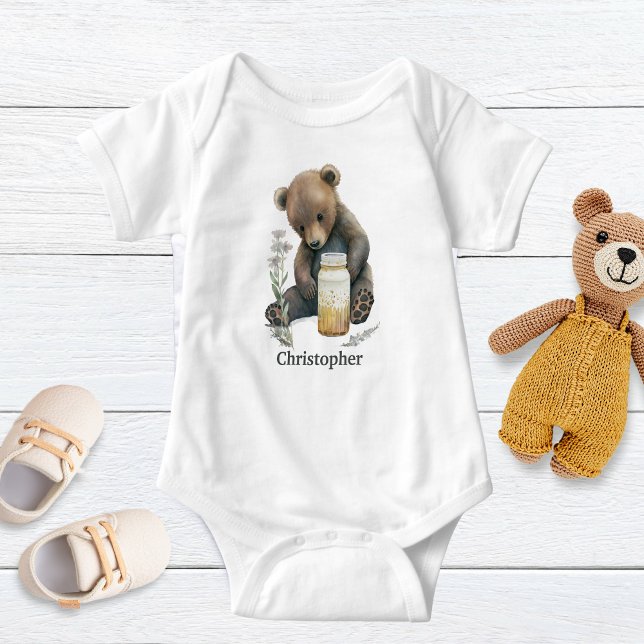 Body Para Bebê Presente personalizado do bebê bear (Criador carregado)