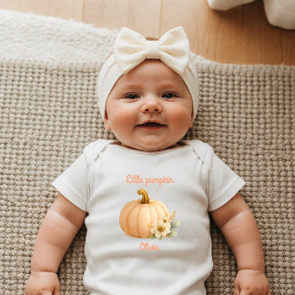 Body Para Bebê Presente Personalizado Pequena Abóbora Recém-Nasci